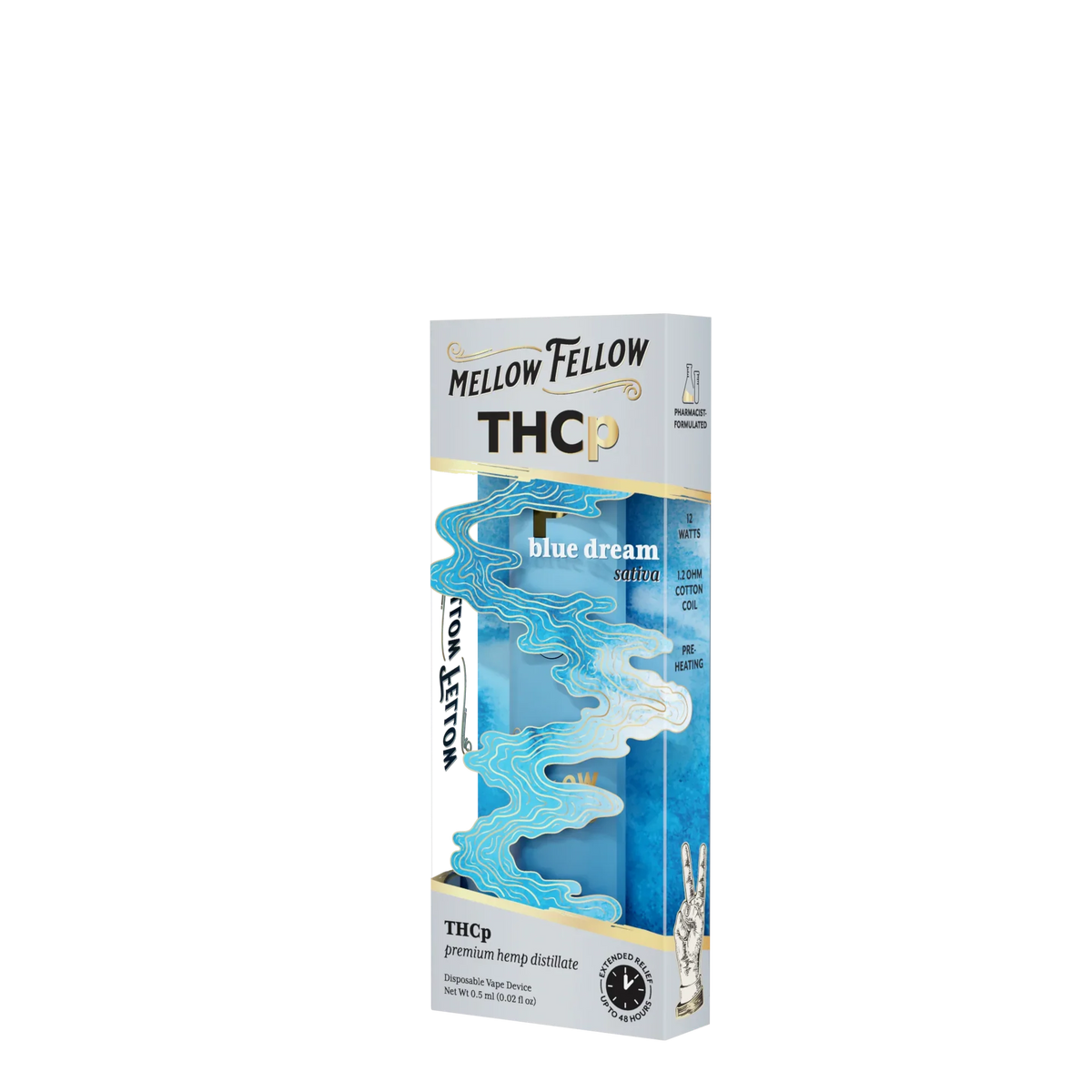 Mellow Fellow THCp 0.5g Disposable Vape - Blue Dream (Sativa) Best Sales Price - Vape Pens