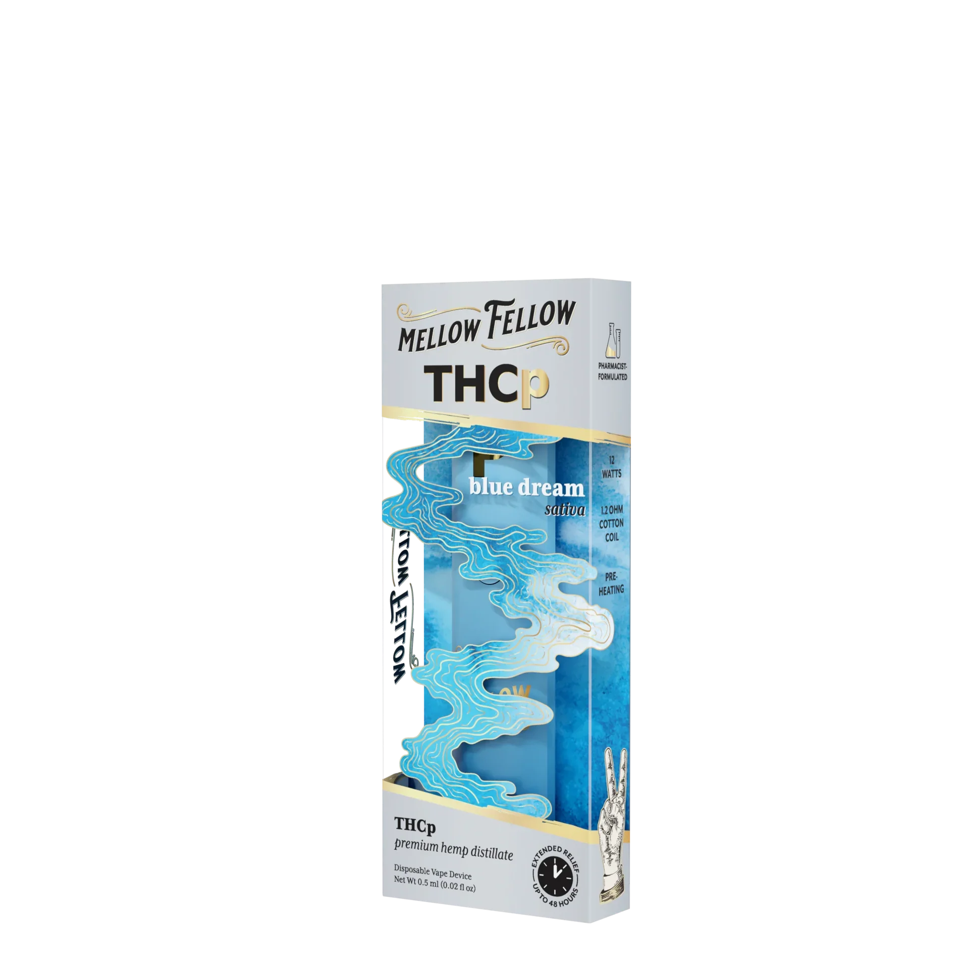 Mellow Fellow THCp 0.5g Disposable Vape - Blue Dream (Sativa) Best Sales Price - Vape Pens