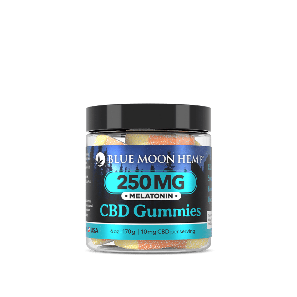 Blue Moon Hemp CBD Gummies Melatonin 250mg or 500mg Best Sales Price - Gummies
