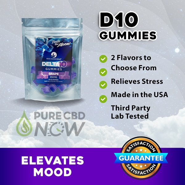 Blue Moon Hemp Delta 10 Gummies 250mg/10ct Best Sales Price - Gummies