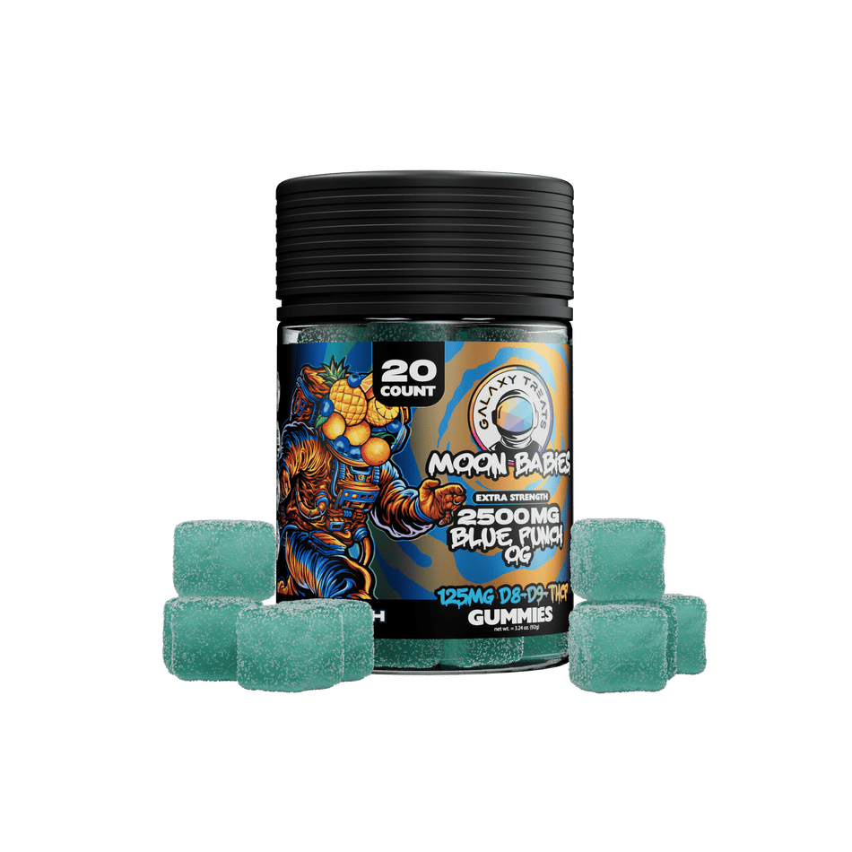 Galaxy Treats Blue Punch OG 2500mg D8 D9 THCP Gummies (20-CT) Best Sales Price - Gummies