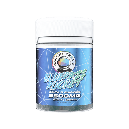 Galaxy Treats BlueRazz Rocket 2500mg D8 Gummies (20-CT) Best Sales Price - Gummies