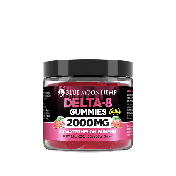 Blue Moon Hemp Delta 8 Watermelon Gummies 250mg-2000mg Best Sales Price - Gummies
