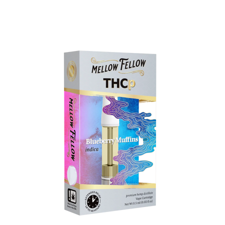 Mellow Fellow THCp 0.5ml Vape Cartridge - Blueberry Muffins (indica) Best Sales Price - Vape Cartridges