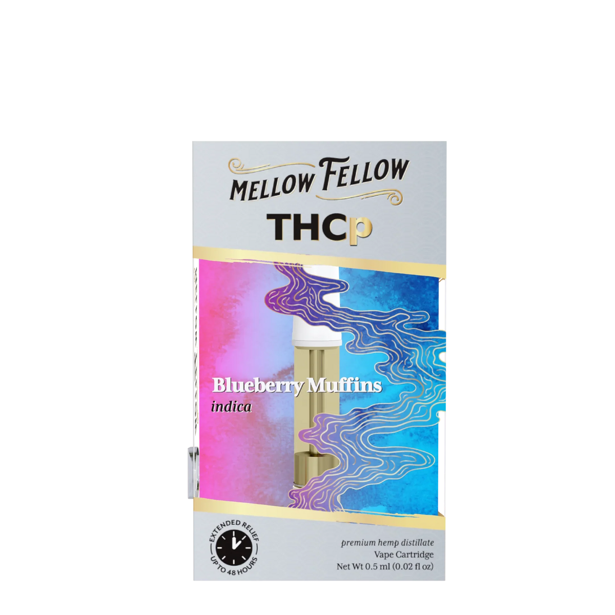 Mellow Fellow THCp 0.5ml Vape Cartridge - Blueberry Muffins (indica) Best Sales Price - Vape Cartridges