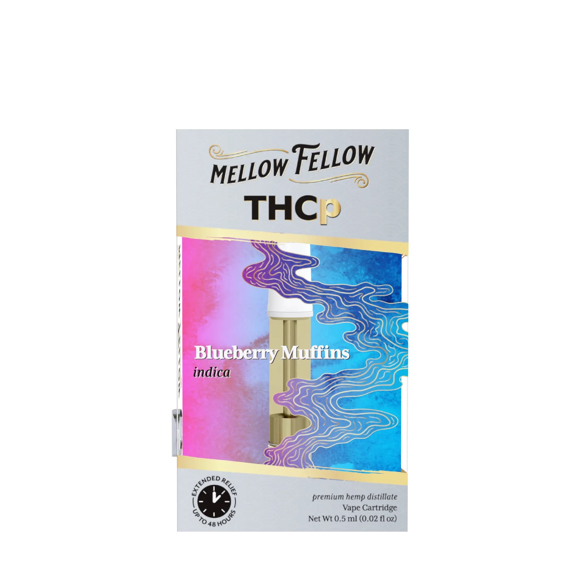 Mellow Fellow THCp 0.5ml Vape Cartridge - Blueberry Muffins (indica) Best Sales Price - Vape Cartridges