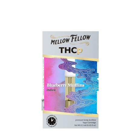 Mellow Fellow THCp 0.5ml Vape Cartridge - Blueberry Muffins (indica) Best Sales Price - Vape Cartridges
