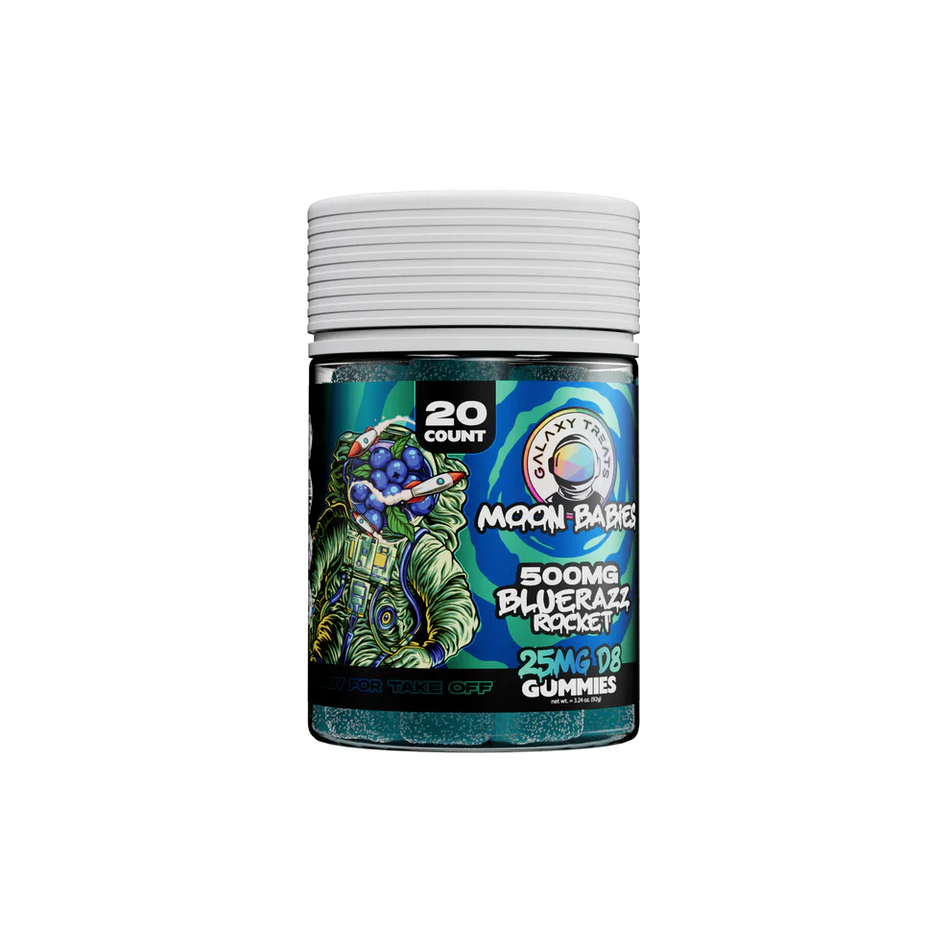 Galaxy Treats Bluerazz Rocket D8 Gummies (20ct)