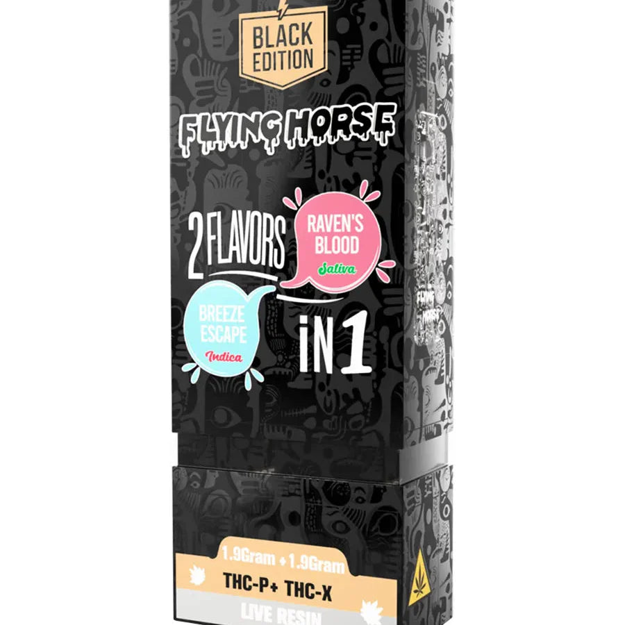 Breeze Escape | Raven’s Blood Flying Horse 2in1 Live Resin Disposable 3.8G