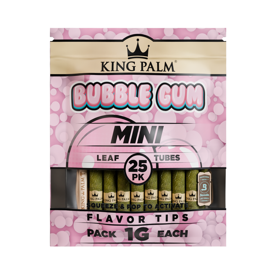 King Palm 25 Mini Rolls - Bubble Gum