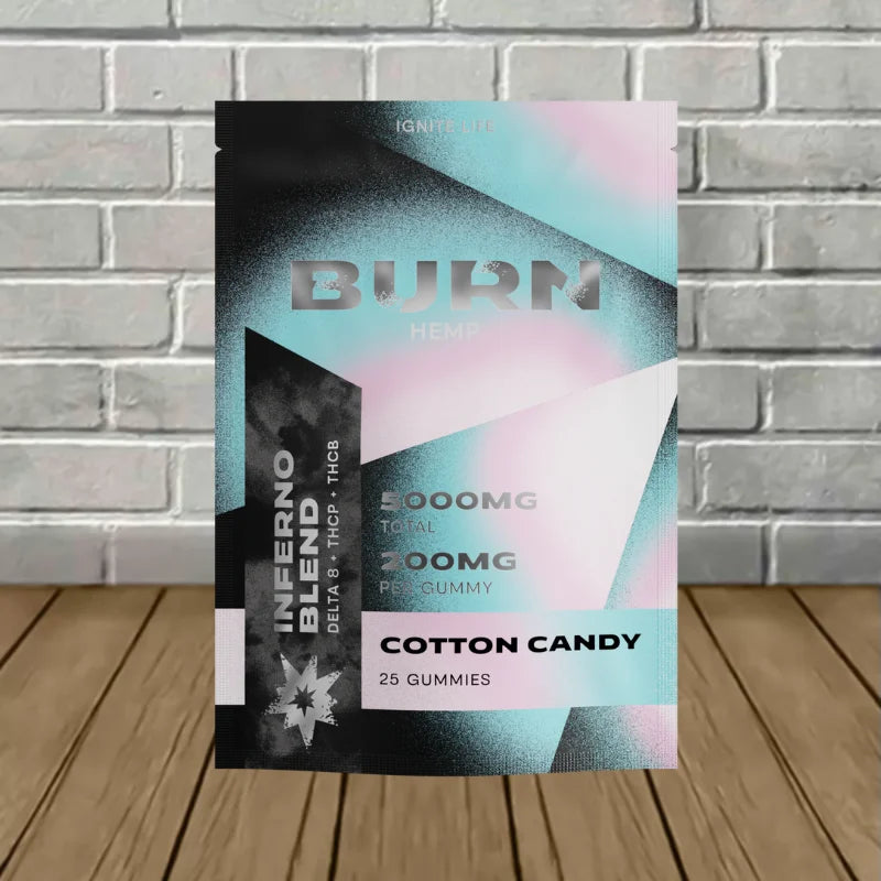 Burn Inferno Blend Delta 8 + THC-P + THC-B Gummies 5000mg