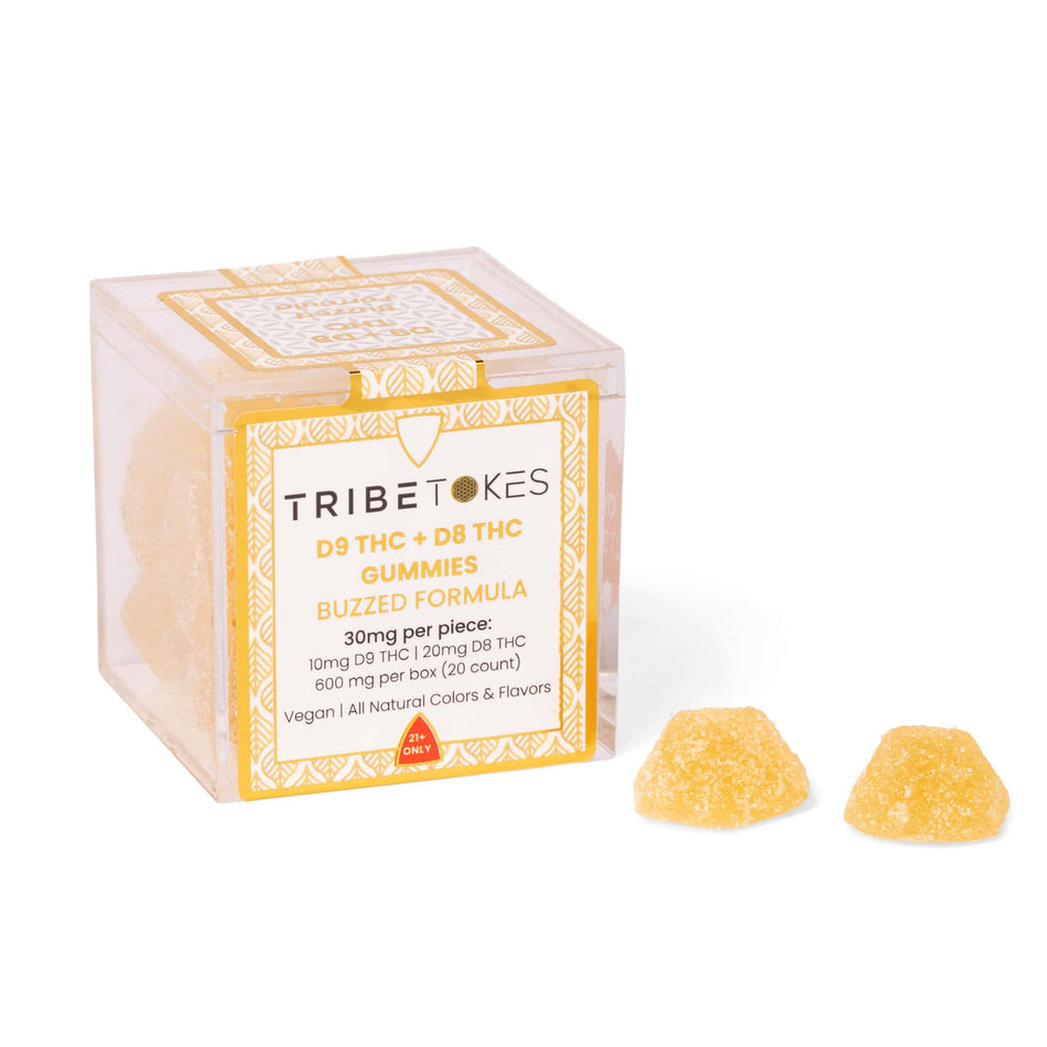 TribeTokes Buzzed THC Gummies | Extra Strength with Delta 8 THC | Pineapple