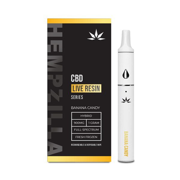Hempzilla CBD Live Resin Rechargeable and Disposable 1 Gram Vapes Best Sales Price - Vape Pens
