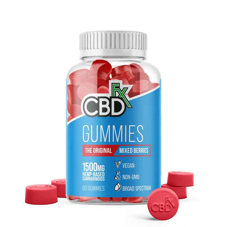CBDFX CBD GUMMIES 1500MG Mixed Berries Best Sales Price - Gummies