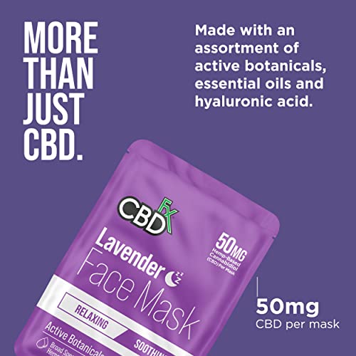 CBDfx 50mg CBD Night/Lavender Face Mask Spa Quality Ingredients Single Best Sales Price - Beauty