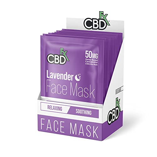 CBDfx 50mg CBD Night/Lavender Face Mask Spa Quality Ingredients Single Best Sales Price - Beauty