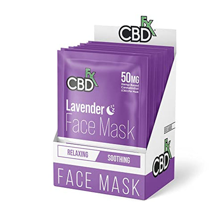 CBDfx 50mg CBD Night/Lavender Face Mask Spa Quality Ingredients Single Best Sales Price - Beauty