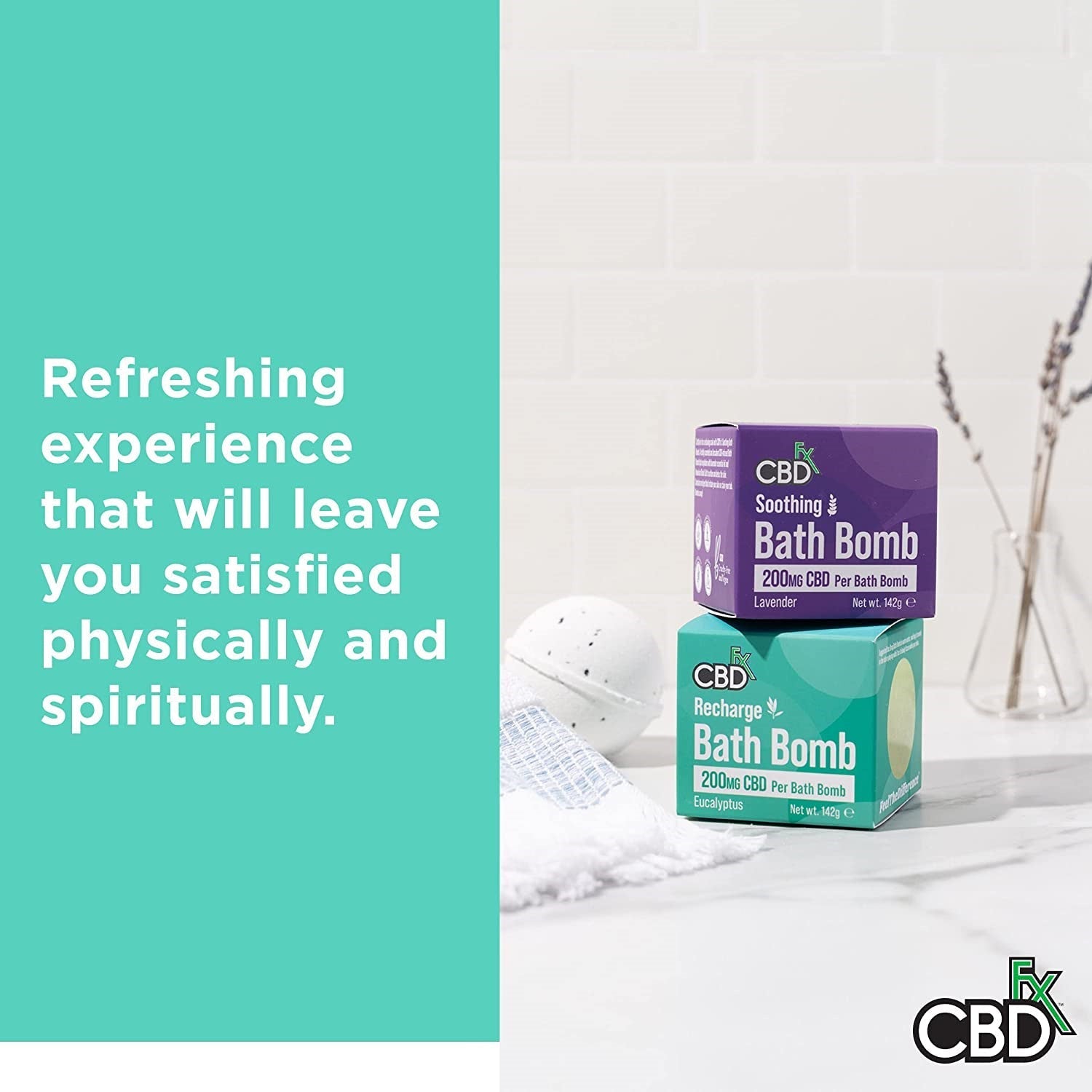 CBDfx CBD BATH BOMB - RECHARGE EUCALYPTUS 200MG Best Sales Price - Beauty