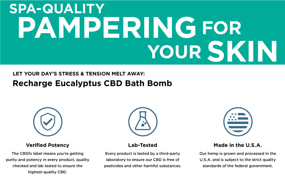 CBDfx CBD BATH BOMB - RECHARGE EUCALYPTUS 200MG Best Sales Price - Beauty