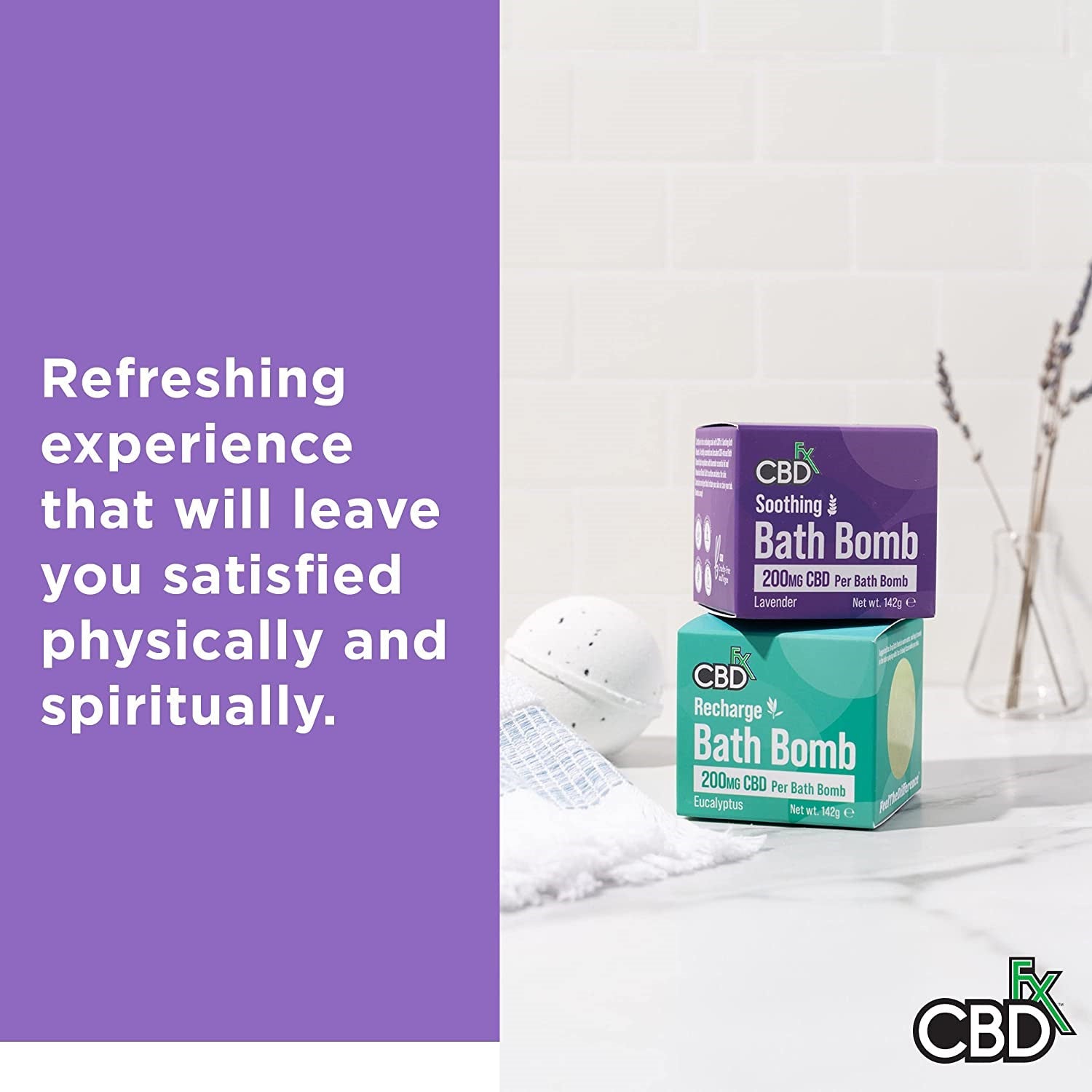 CBDfx CBD BATH BOMB - RECHARGE EUCALYPTUS 200MG Best Sales Price - Beauty
