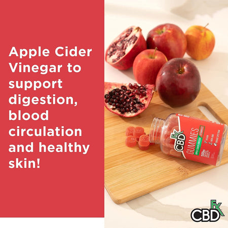 CBDfx CBD Gummies - Broad Spectrum Apple Cider Vinegar Gummies 25MG 1500MG Best Sales Price - Gummies