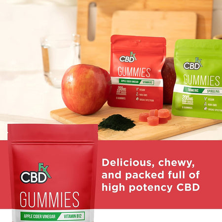 CBDfx CBD Gummies - Broad Spectrum Apple Cider Vinegar Gummies 25MG 1500MG Best Sales Price - Gummies