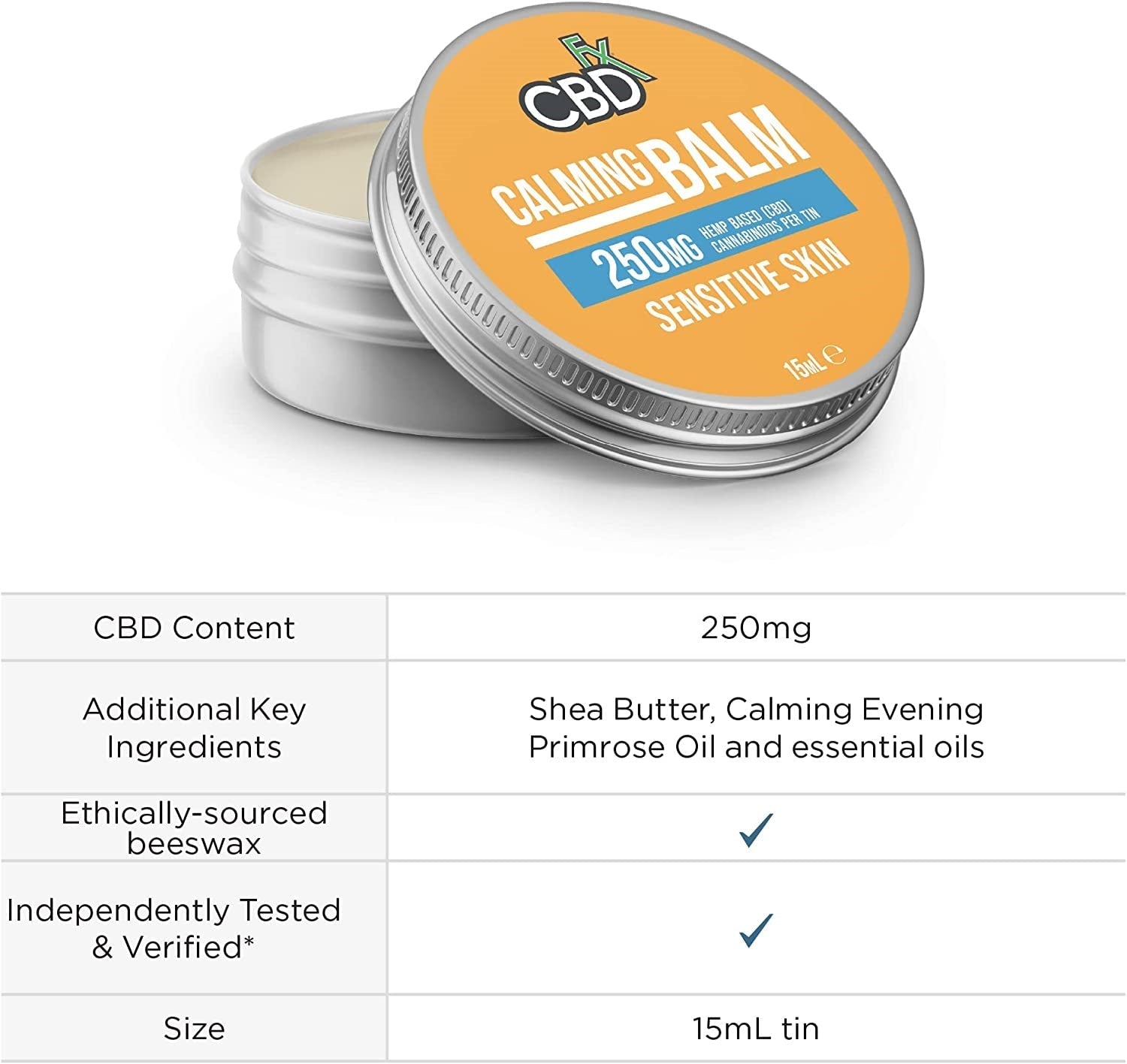 CBDfx Calming Balm 250mg CBD Best Sales Price - Topicals