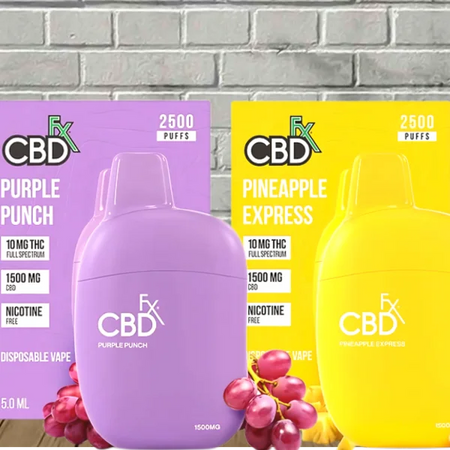 CBDfx Full Spectrum CBD + THC Disposable 2500 Puffs Best Sales Price - Vape Pens