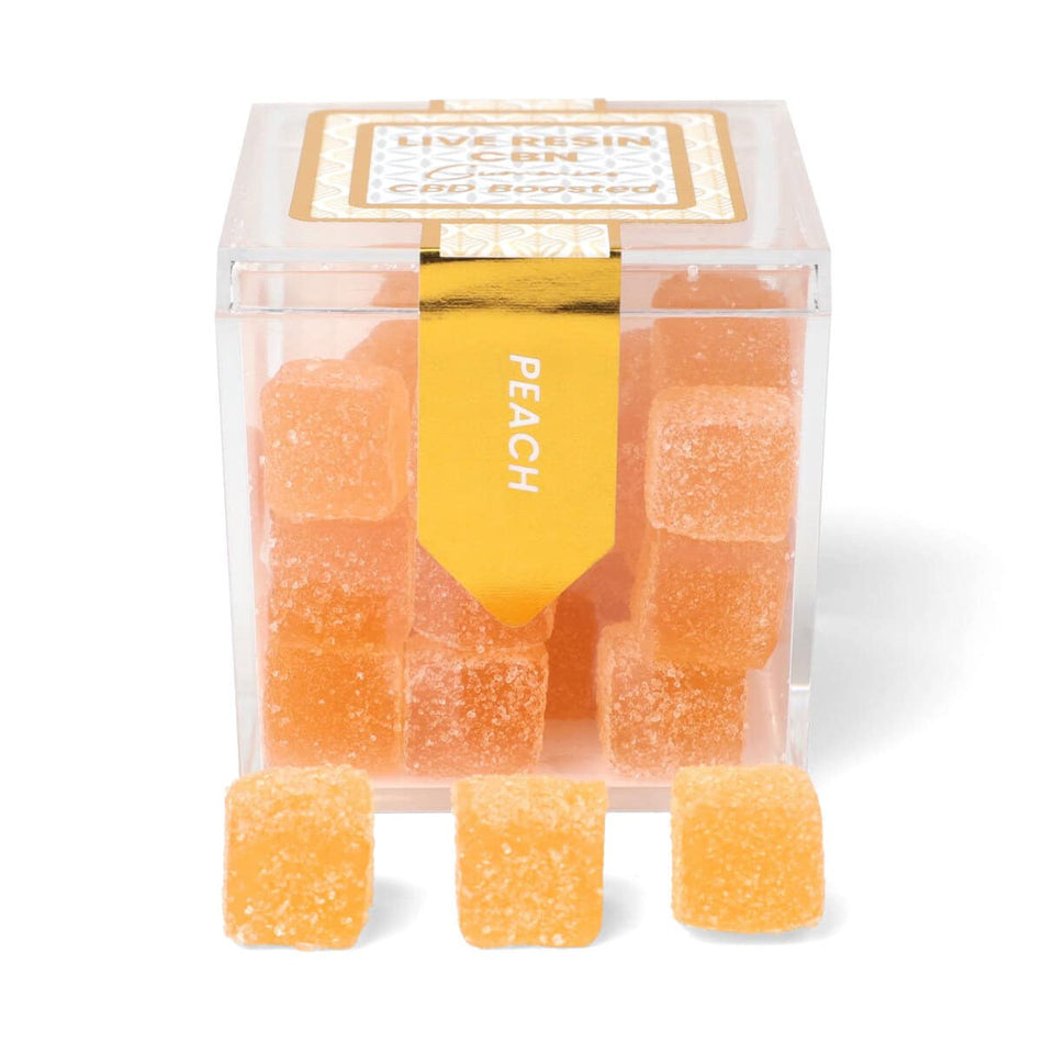 TribeTokes CBN Live Resin Gummies | 600mg | CBD-Boosted | Peach