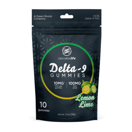 Cannabis Life LEMON LIME DELTA-9 GUMMIES - (10CT) 100MG Best Sales Price - Gummies