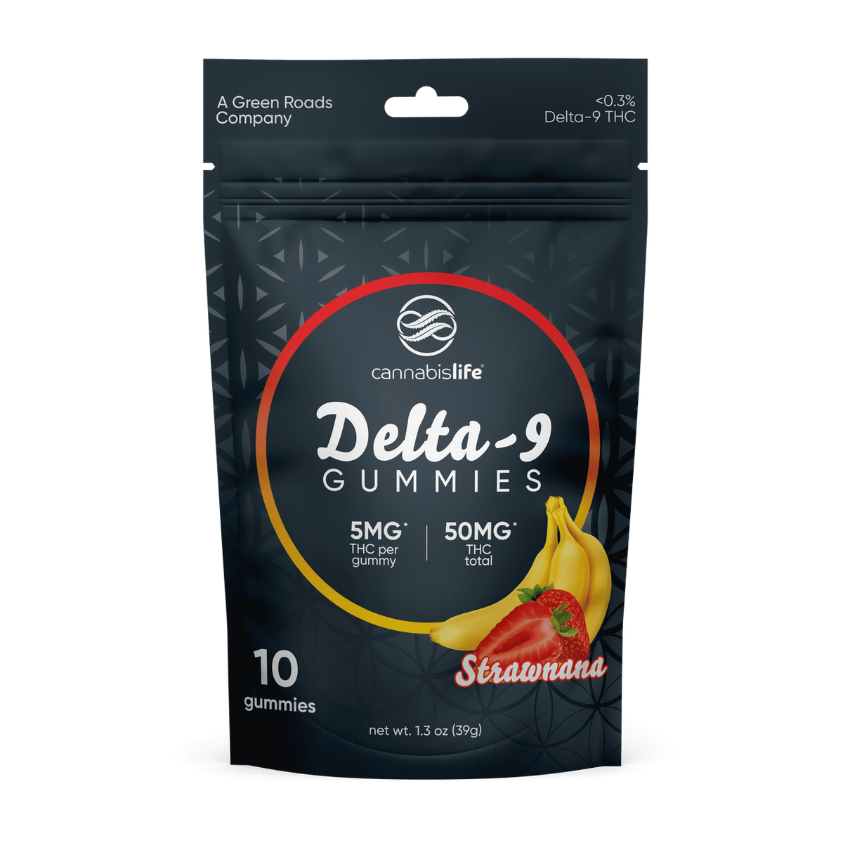 Cannabis Life STRAWNANA DELTA-9 GUMMIES - (10CT) 50MG Best Sales Price - Gummies