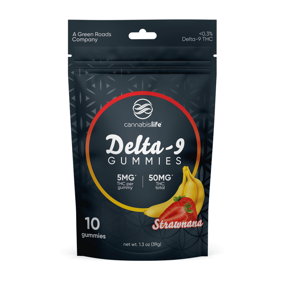 Cannabis Life STRAWNANA DELTA-9 GUMMIES - (10CT) 50MG Best Sales Price - Gummies