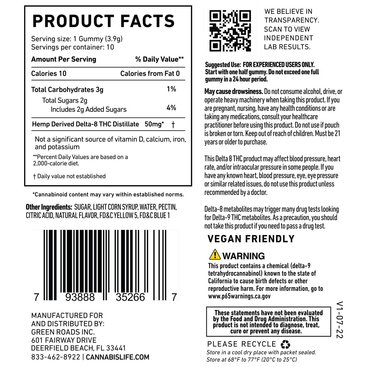 Cannabis Life Green Apple Delta-8 Gummies Best Sales Price - Gummies