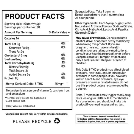 Cannabis Life Mango Twist Delta-8 Gummies - (30ct) 750mg Best Sales Price - Gummies