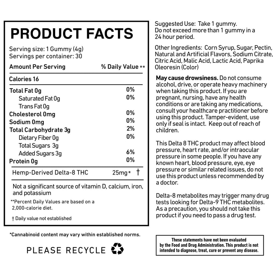 Cannabis Life Mango Twist Delta-8 Gummies - (30ct) 750mg Best Sales Price - Gummies