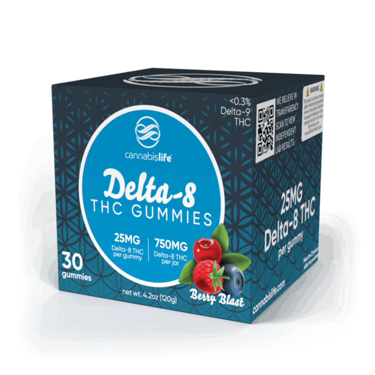Cannabis Life BERRY BLAST DELTA-8 GUMMIES - (30CT) 750MG Best Sales Price - Gummies