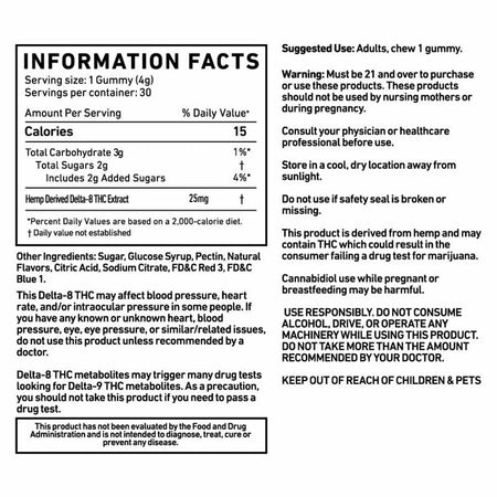 Cannabis Life BERRY BLAST DELTA-8 GUMMIES - (30CT) 750MG Best Sales Price - Gummies