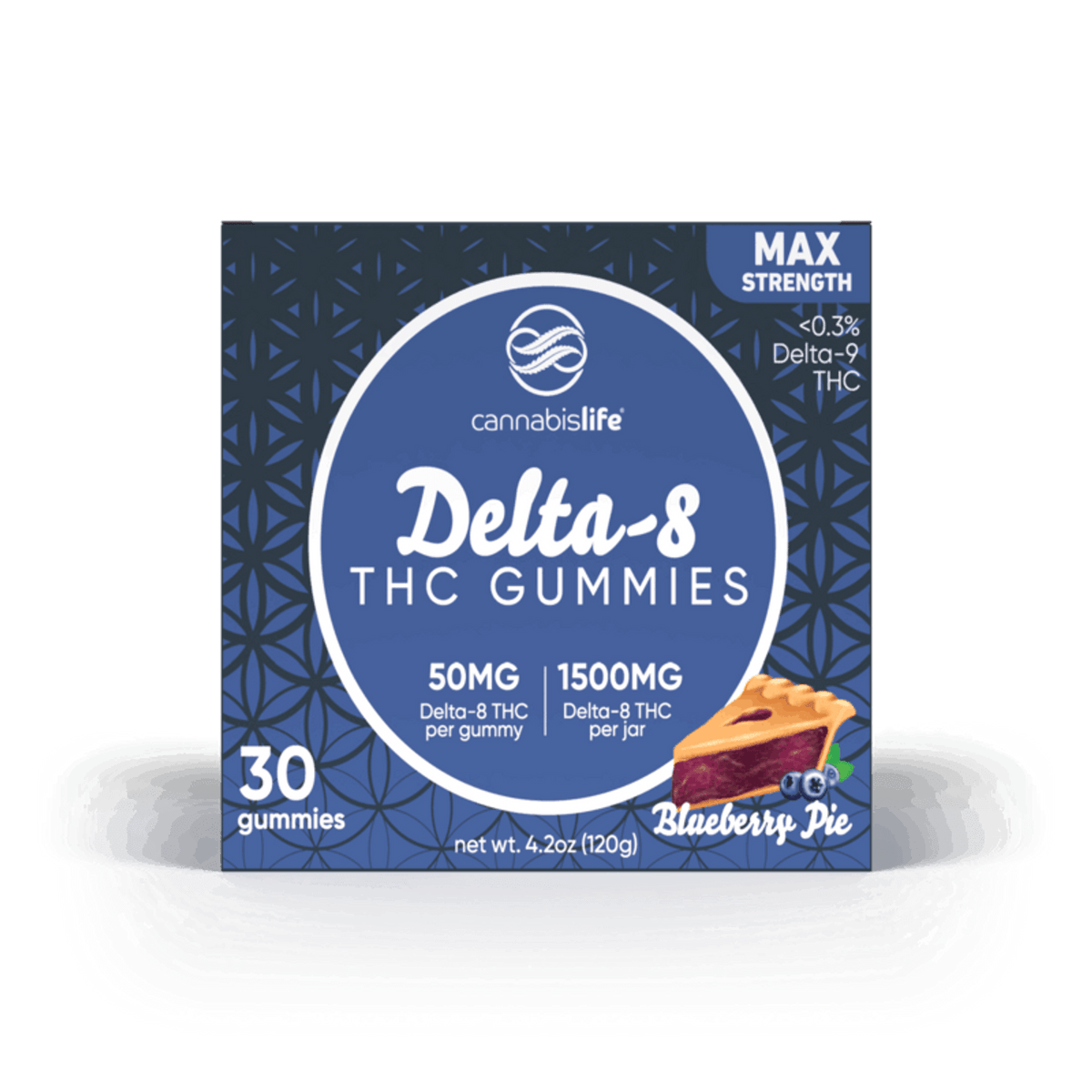 Cannabis Life BLUEBERRY PIE DELTA-8 GUMMIES – (30CT) 1500MG Best Sales Price - Gummies
