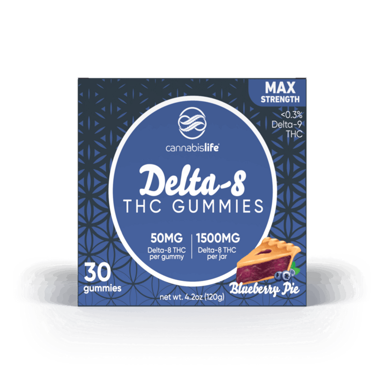 Cannabis Life BLUEBERRY PIE DELTA-8 GUMMIES – (30CT) 1500MG Best Sales Price - Gummies
