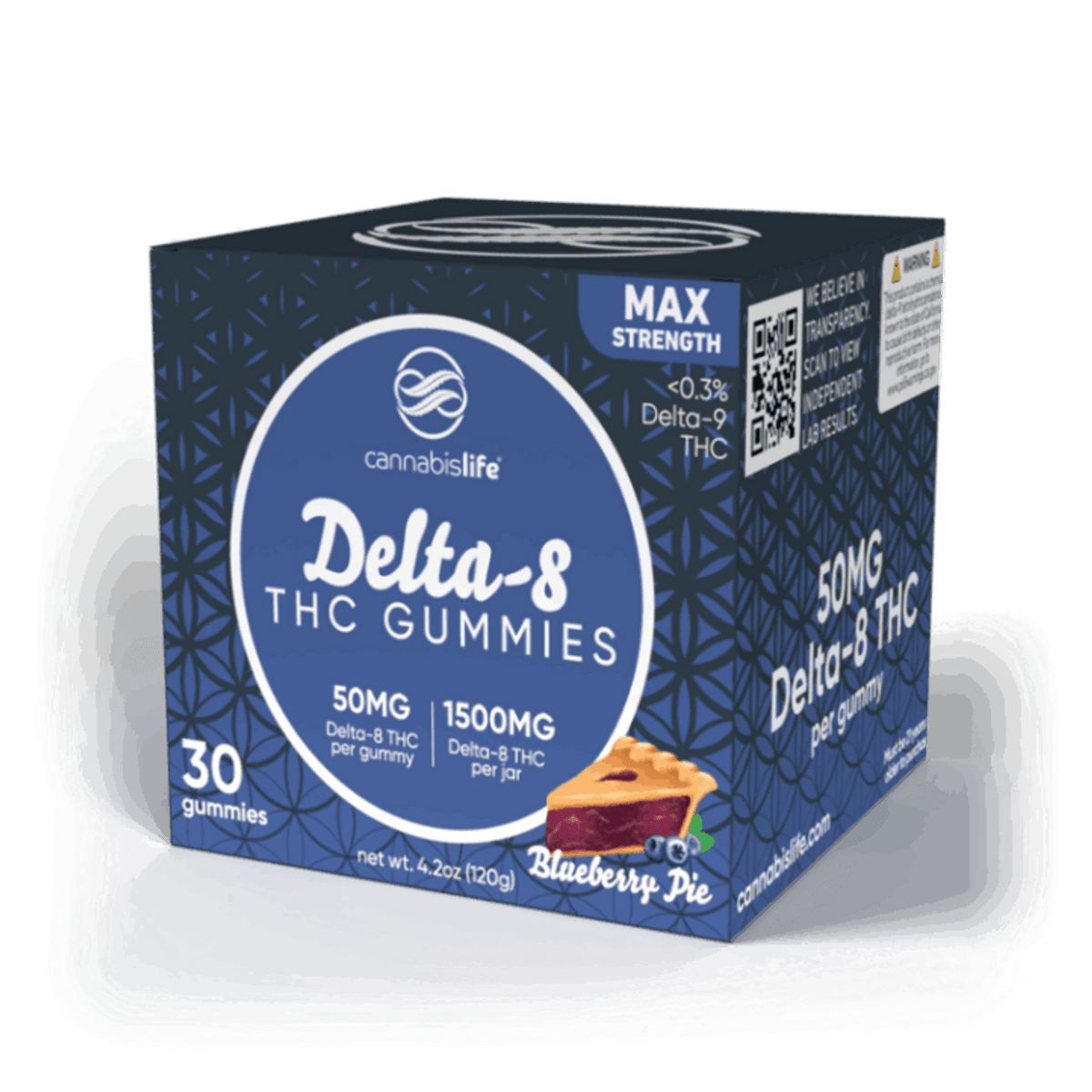 Cannabis Life BLUEBERRY PIE DELTA-8 GUMMIES – (30CT) 1500MG Best Sales Price - Gummies
