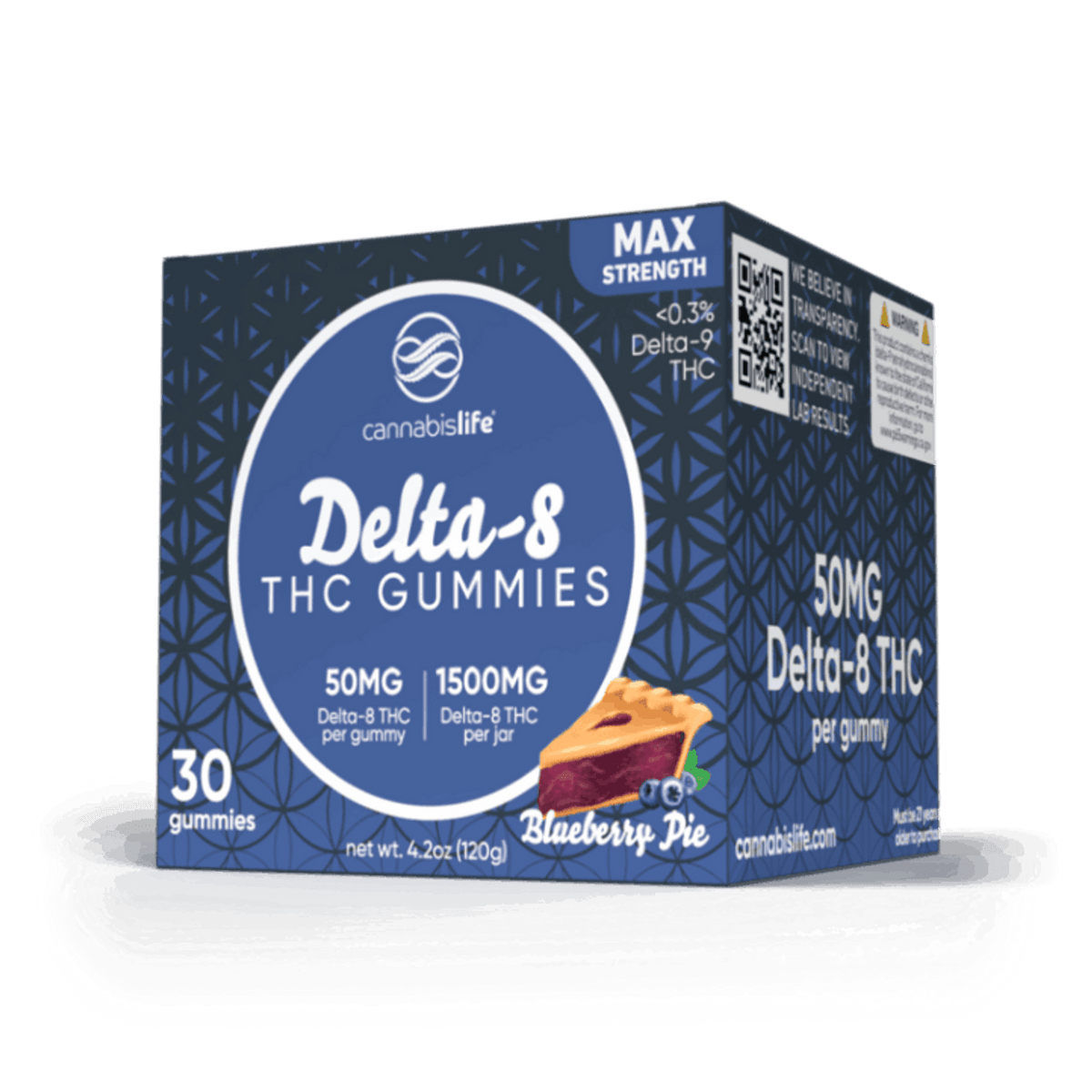 Cannabis Life BLUEBERRY PIE DELTA-8 GUMMIES – (30CT) 1500MG Best Sales Price - Gummies