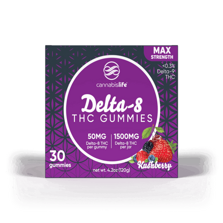 Cannabis Life KUSHBERRY DELTA-8 GUMMIES – (30CT) 1500MG Best Sales Price - Gummies