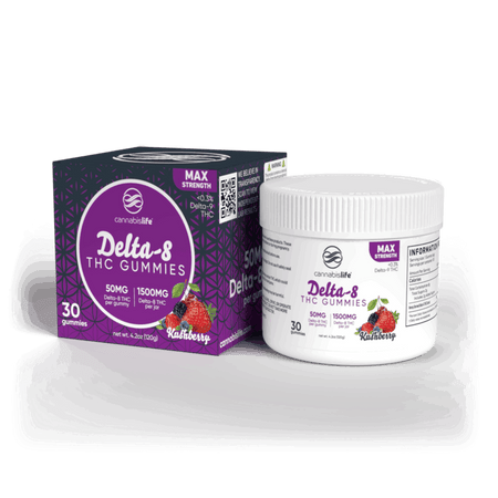 Cannabis Life KUSHBERRY DELTA-8 GUMMIES – (30CT) 1500MG Best Sales Price - Gummies