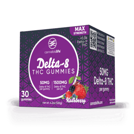 Cannabis Life KUSHBERRY DELTA-8 GUMMIES – (30CT) 1500MG Best Sales Price - Gummies