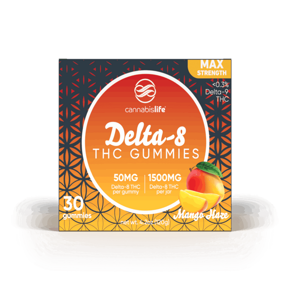 Cannabis Life MANGO HAZE DELTA-8 GUMMIES – (30CT) 1500MG Best Sales Price - Gummies