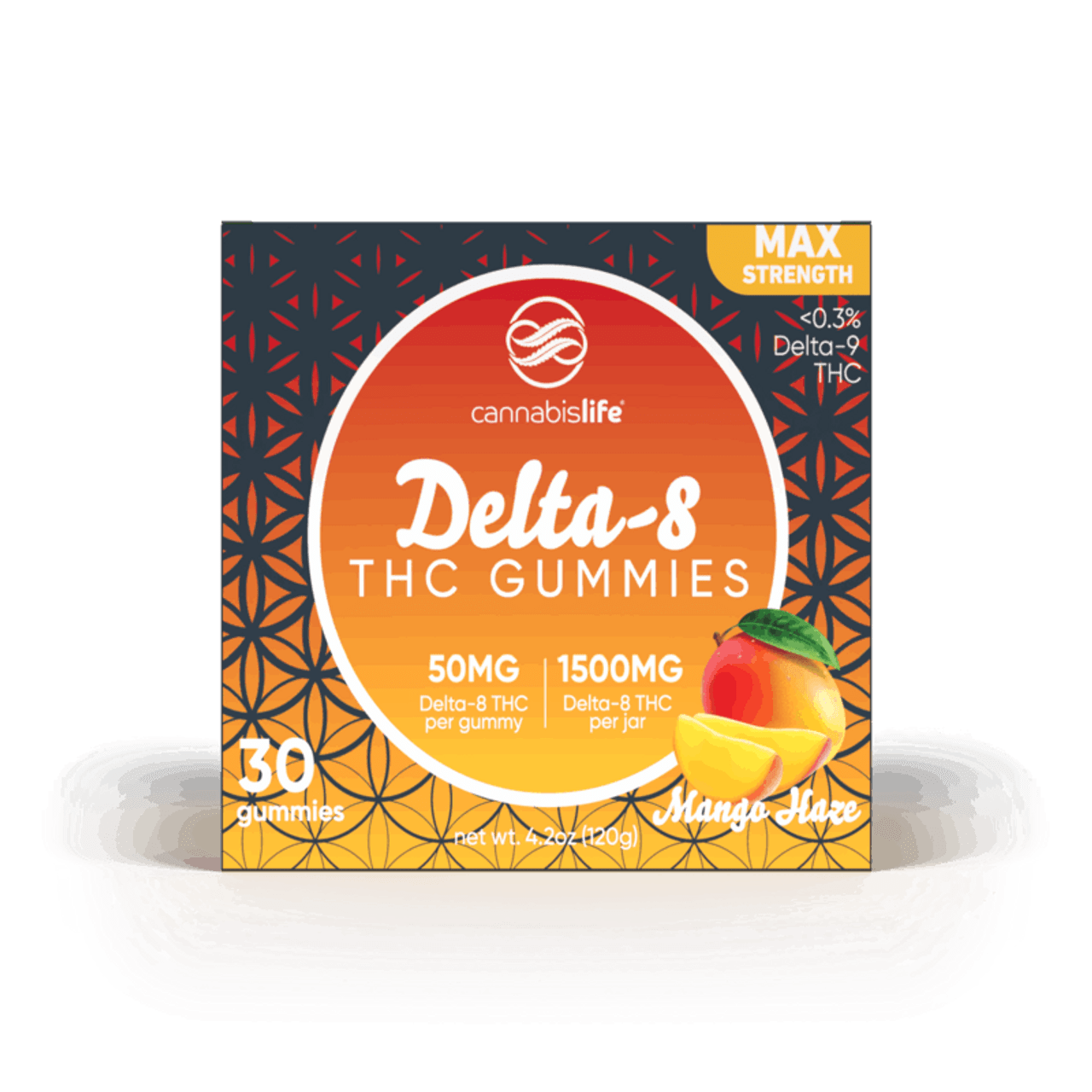 Cannabis Life MANGO HAZE DELTA-8 GUMMIES – (30CT) 1500MG Best Sales Price - Gummies