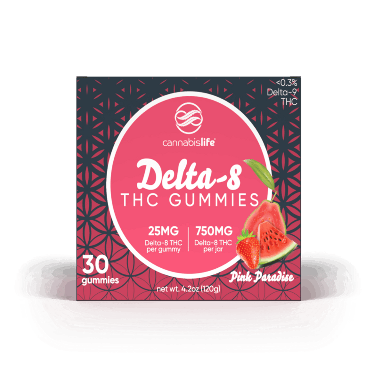 Cannabis Life PINK PARADISE DELTA-8 GUMMIES - (30CT) 750MG Best Sales Price - Gummies