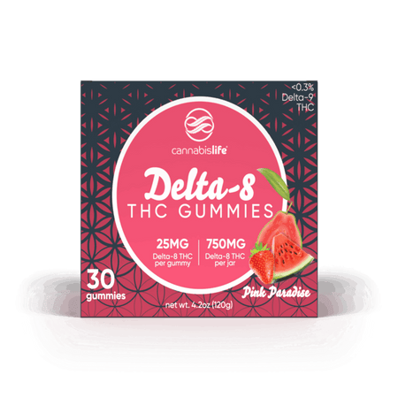 Cannabis Life PINK PARADISE DELTA-8 GUMMIES - (30CT) 750MG Best Sales Price - Gummies