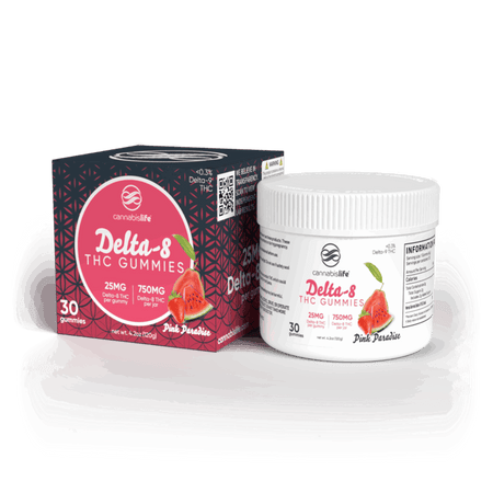 Cannabis Life PINK PARADISE DELTA-8 GUMMIES - (30CT) 750MG Best Sales Price - Gummies
