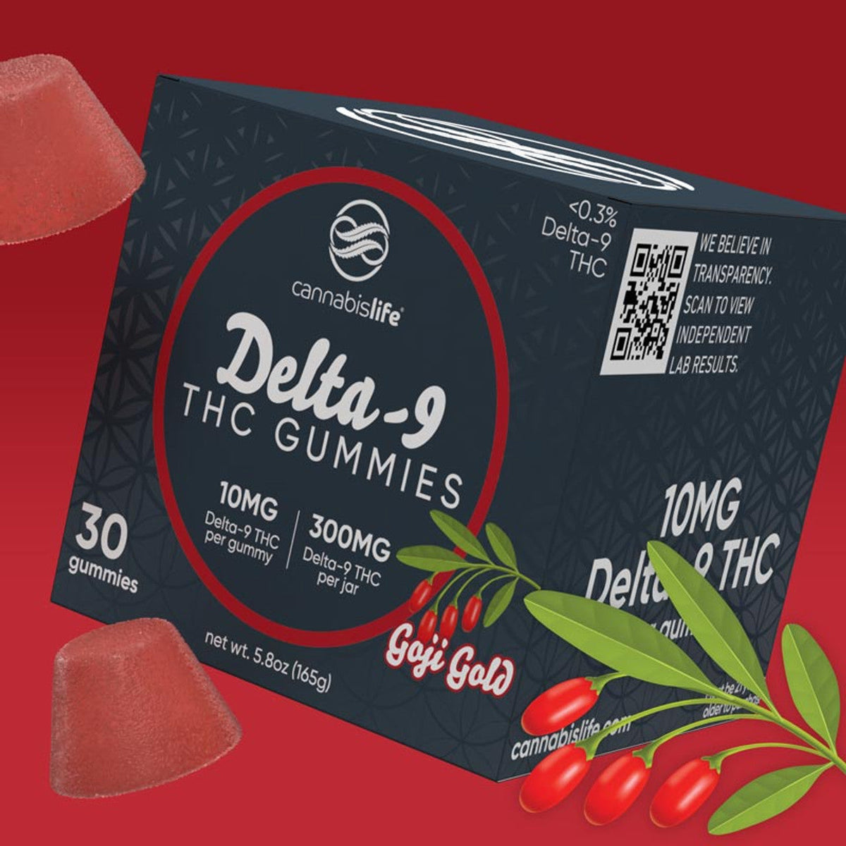 Cannabis Life GOJI GOLD DELTA-9 GUMMIES - (30CT) 300MG Best Sales Price - Gummies